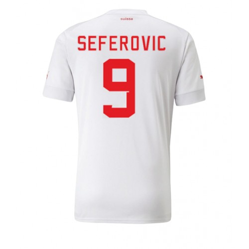 Švicarska Haris Seferovic #9 Gostujuci Dres SP 2022 Kratak Rukavima